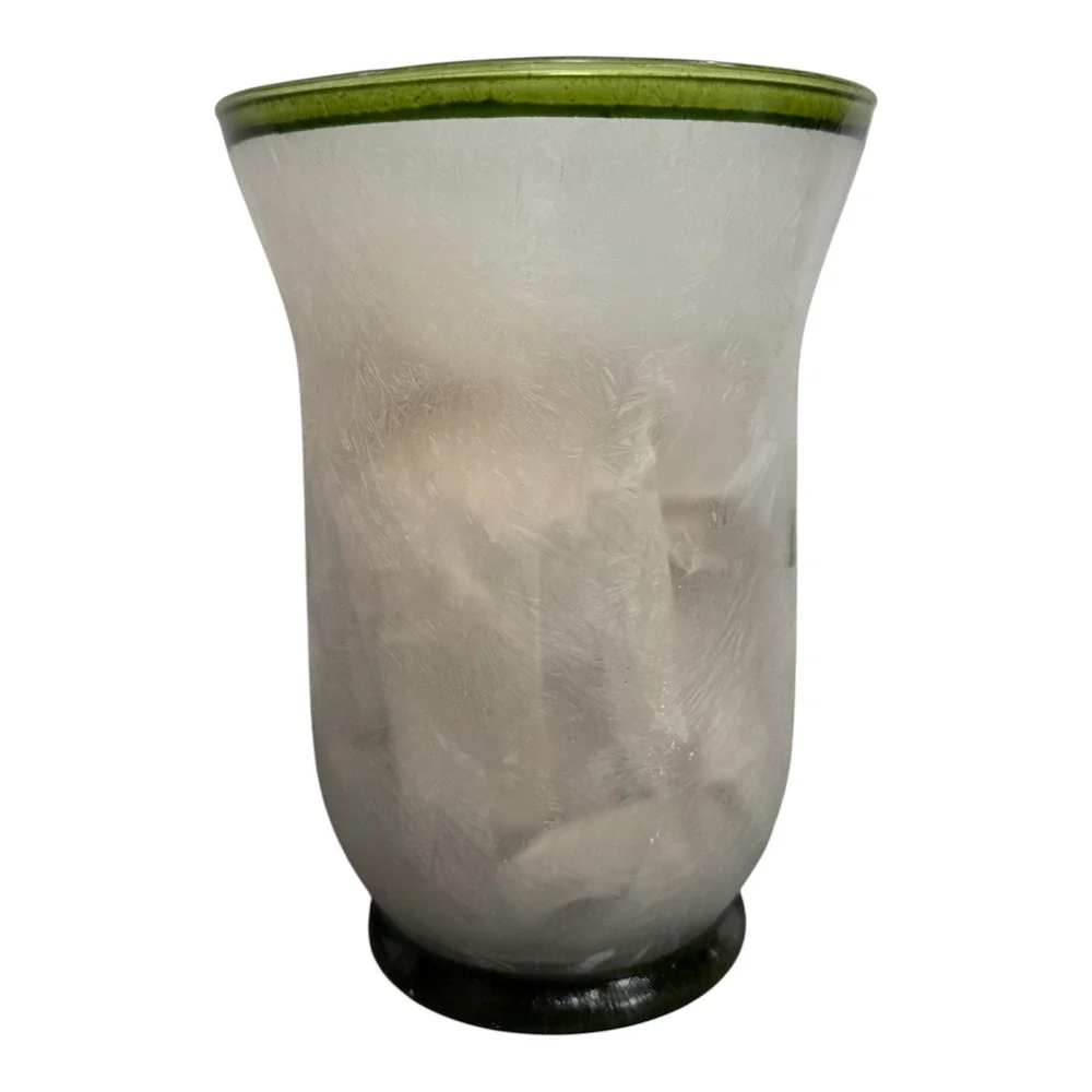 Fall Gnome Frosted Glass Candle Holder 7.75